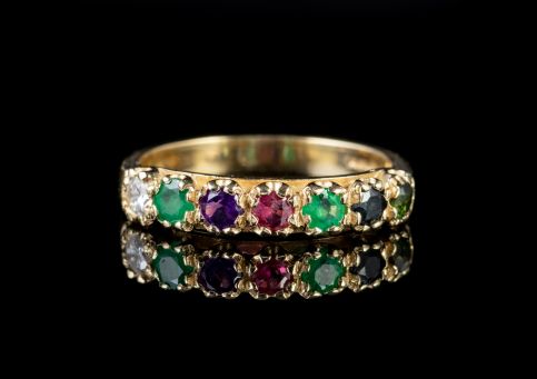 Dearest Gemstone Ring 9ct Yellow Gold front